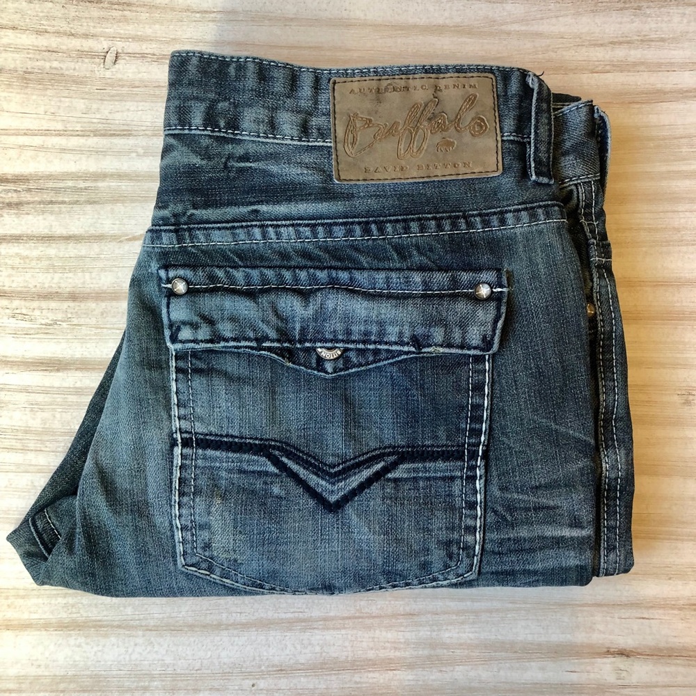 David Bitton King Buffalo Slim Boot Denim